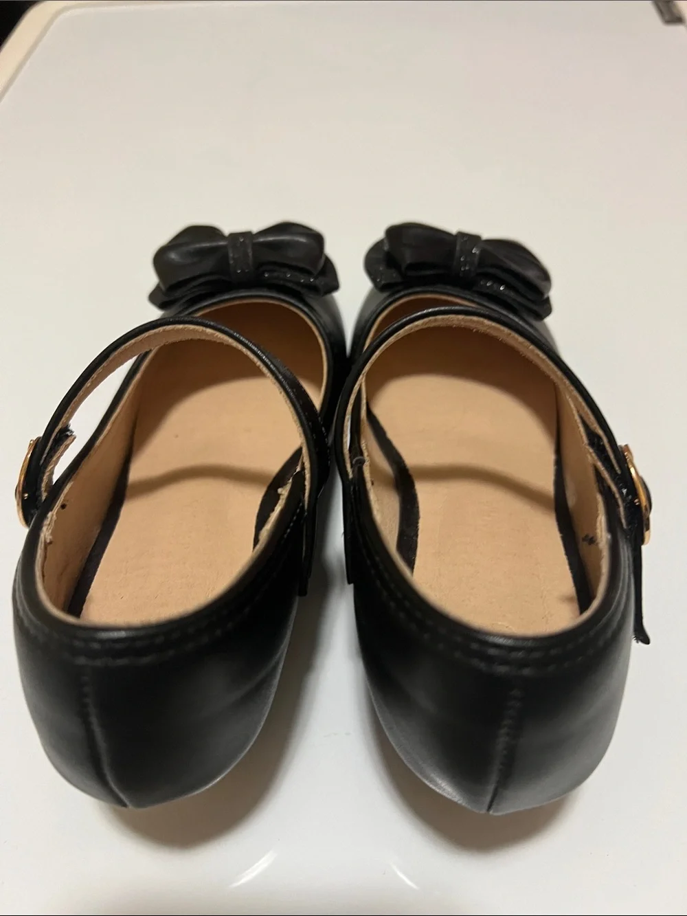 Girls Black Mary Jane Dress Shoes with Bow